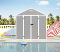 Gray 8x8 FT Outdoor Resin Storage Shed X778