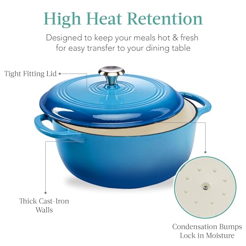 6 Quart Enamel Cast-Iron Round Dutch Oven G4188