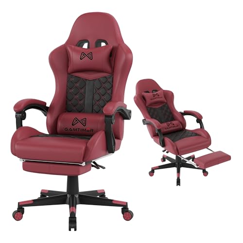 White High Back Gaming Chair with Footrest and Lumbar Support K5105