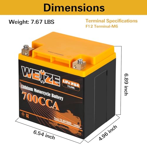 12V 10AH Lithium Motorcycle Battery G20211