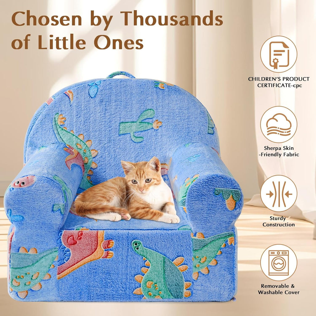Glow in The Dark Dinosaur Toddler Plush Chair P38206