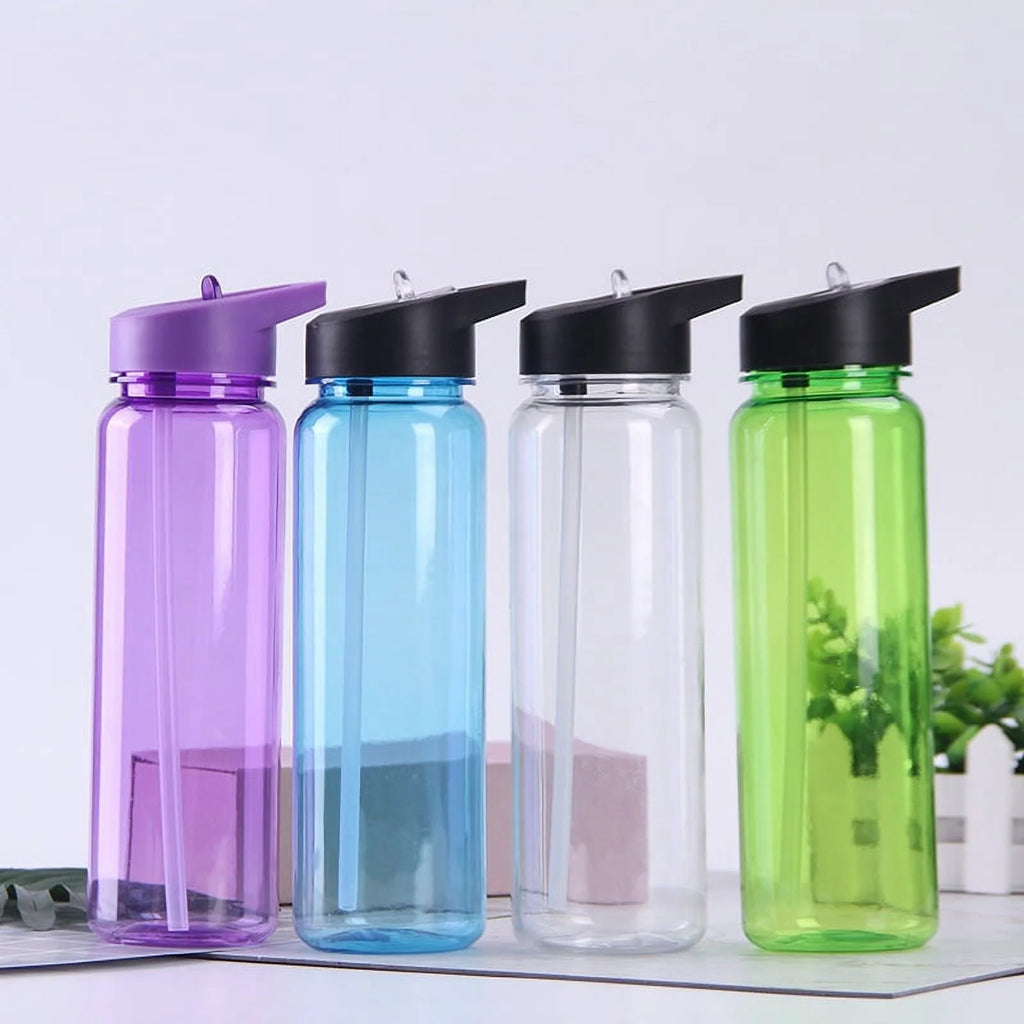 2 Pack Clear 27 oz Plastic Sports Bottle H2201