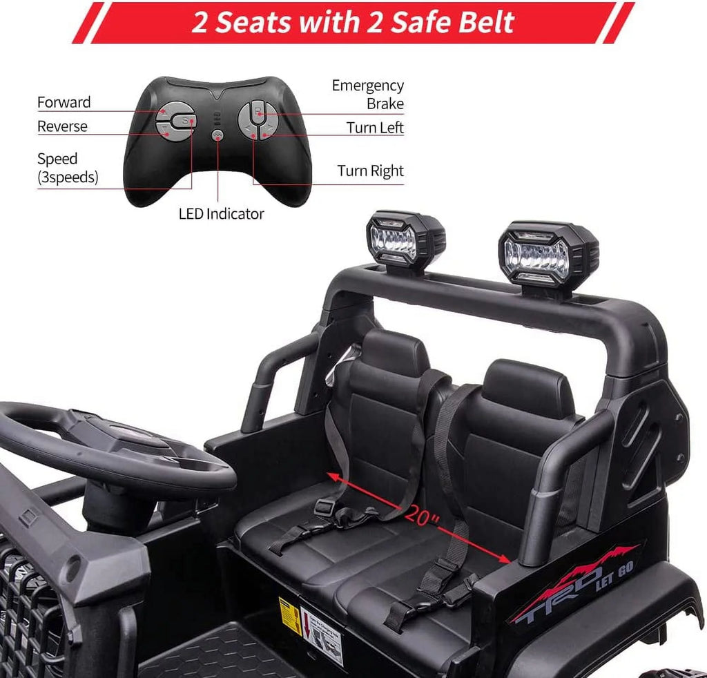 24V Kids Ride on Car with Remote Control 2 Seats LED Light Truck G210