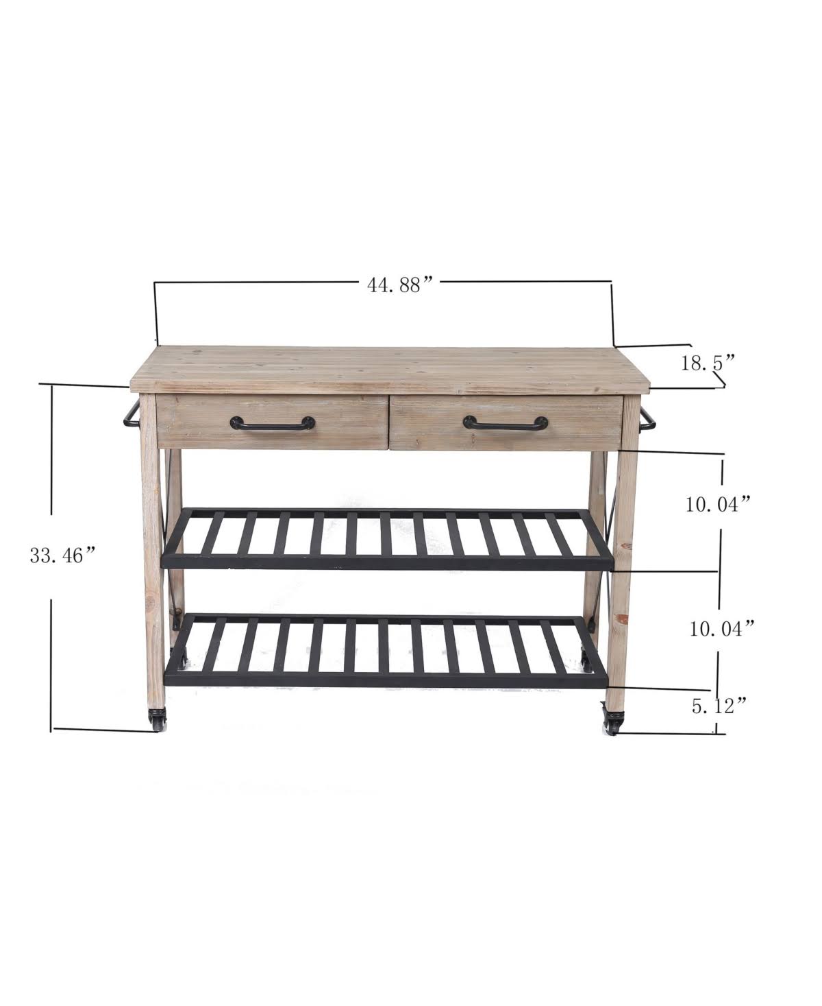 2-Drawer Kitchen Cart in Natural Q280464