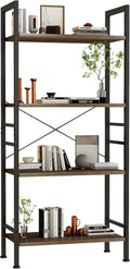 Computer Desk with Storage Shelves, 4 Tiers Bookshelf, Writing Table D97199