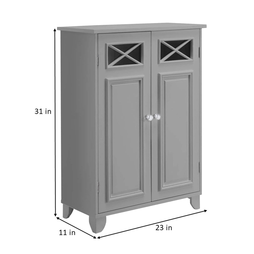 Grey 2 Door Floor Cabinet B956