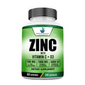Zinc Vitamin C Vitamin D3 120 Capsules Non-GMO Gluten-Free Supplement Y4266