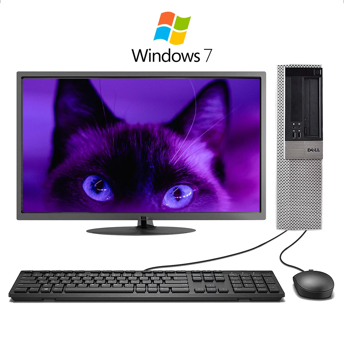 Desktop PC I5-3470 3.2Ghz 16GB 1TB DVDRW Windows 7 64 Bit WiFi with 17" LCD Monitor K248