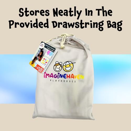 Cotton Canvas Kids Playhouse with Drawstring Bag O23436