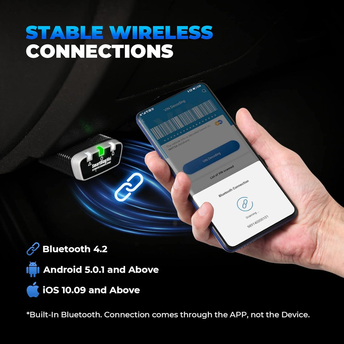 OBD2 Bluetooth Car Diagnostic Tool, Pack of 2 Z9373