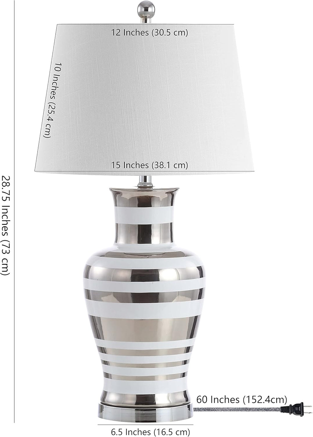 Silver White LED Table Lamp Z386