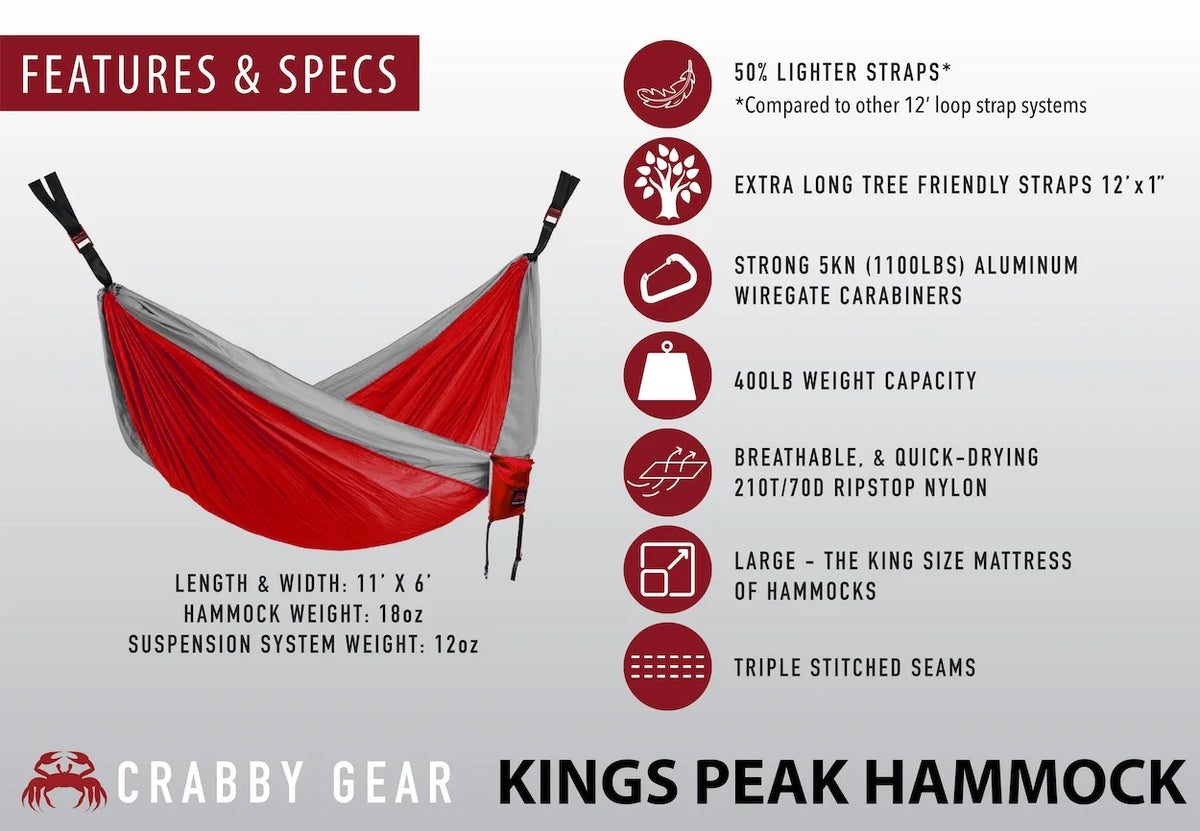 Red Nylon Double Hammock A452103