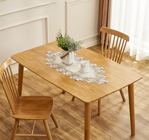 Beige Floral Lace Table Runner 120 inches C665192
