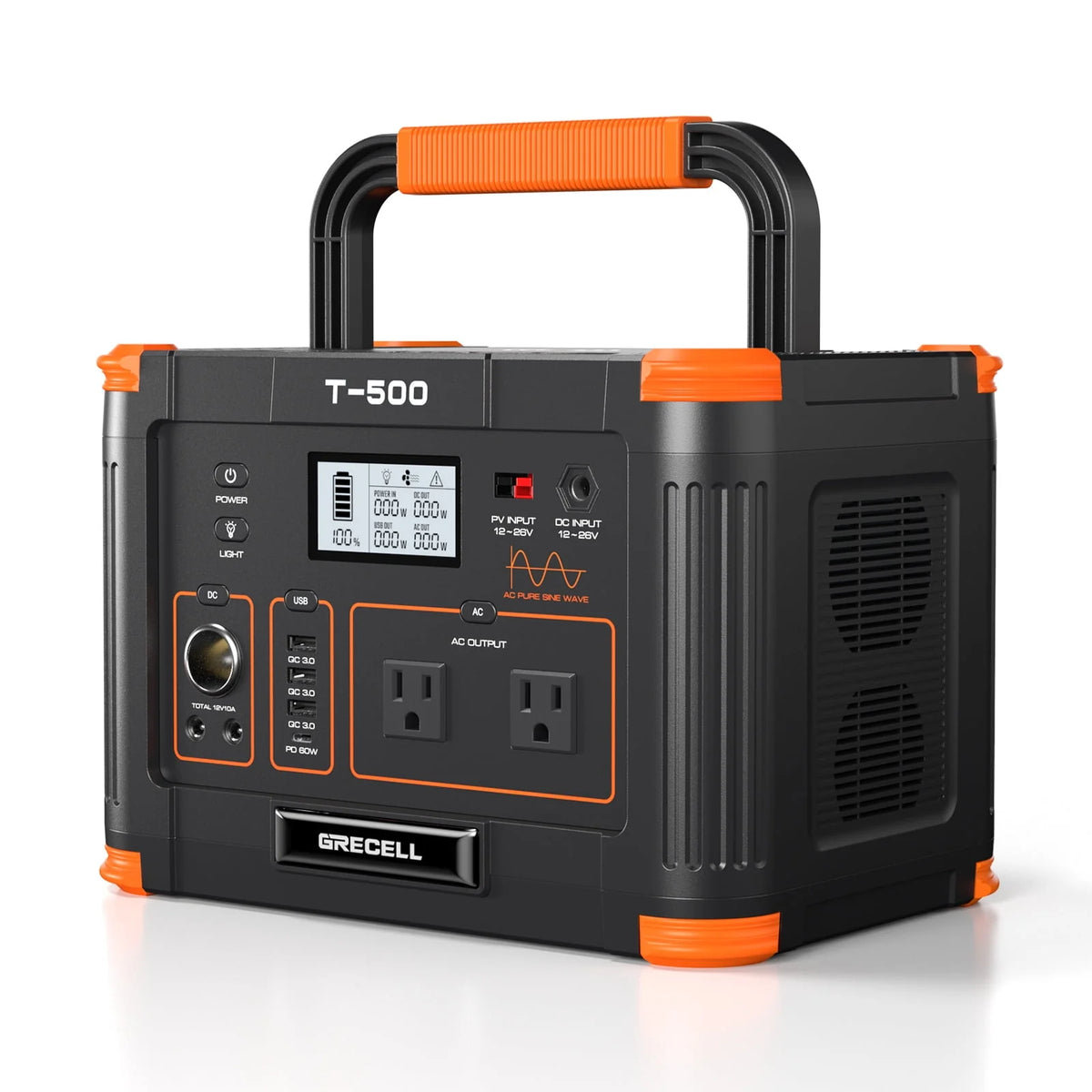 500W Portable Power Station and 100W Solar Panel Charger O941