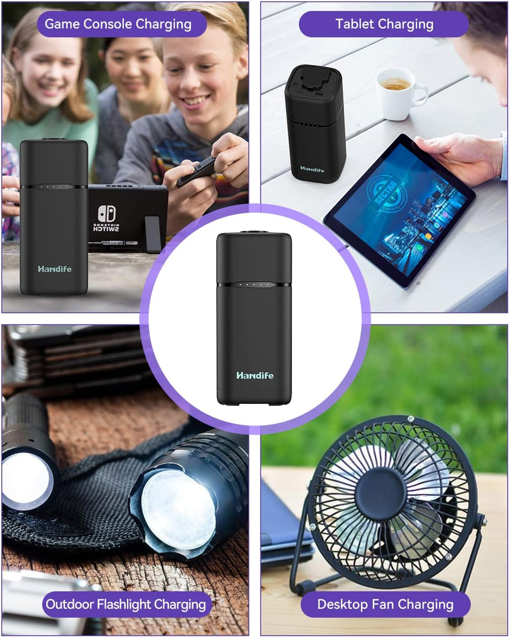 Portable Power Station 20000mAh 110V/90W Portable Laptop Charger AC Outlet USB PD 30W/QC 3.0 N26901