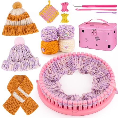 Knitting Loom Craft Kit with Yarn and Hook Needle Q995082