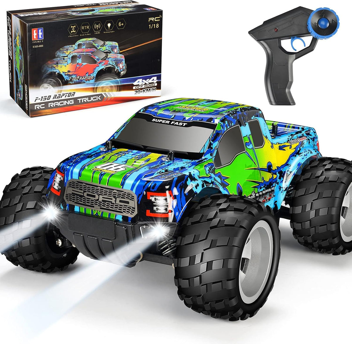 Green 20km/h 4WD Remote Control Off Road Monster Truck P142
