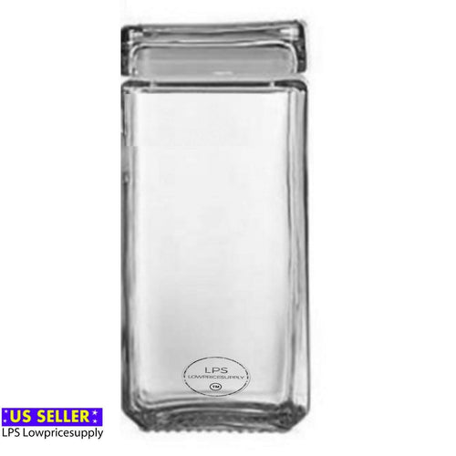 1.5 Quart Clear Glass Storage Jar Set of 4 T1842