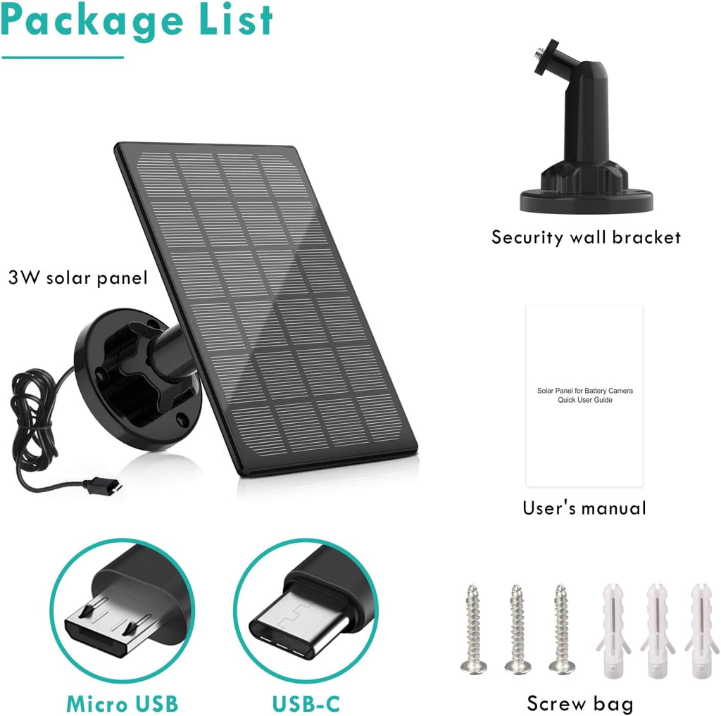 Solar Panel for Outdoor Security Camera C528967