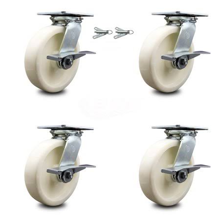 8x22 Heavy Duty Nylon Caster with Side Lock V4601