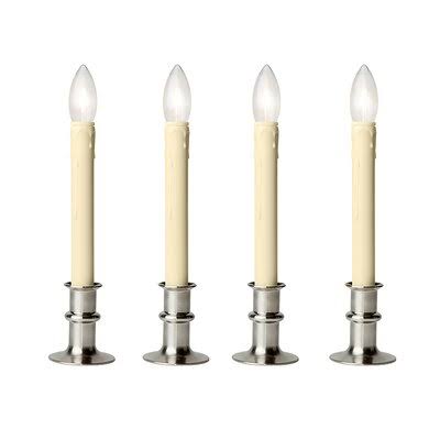 4 Piece Battery Window Candle Brushed Nickel Z79995