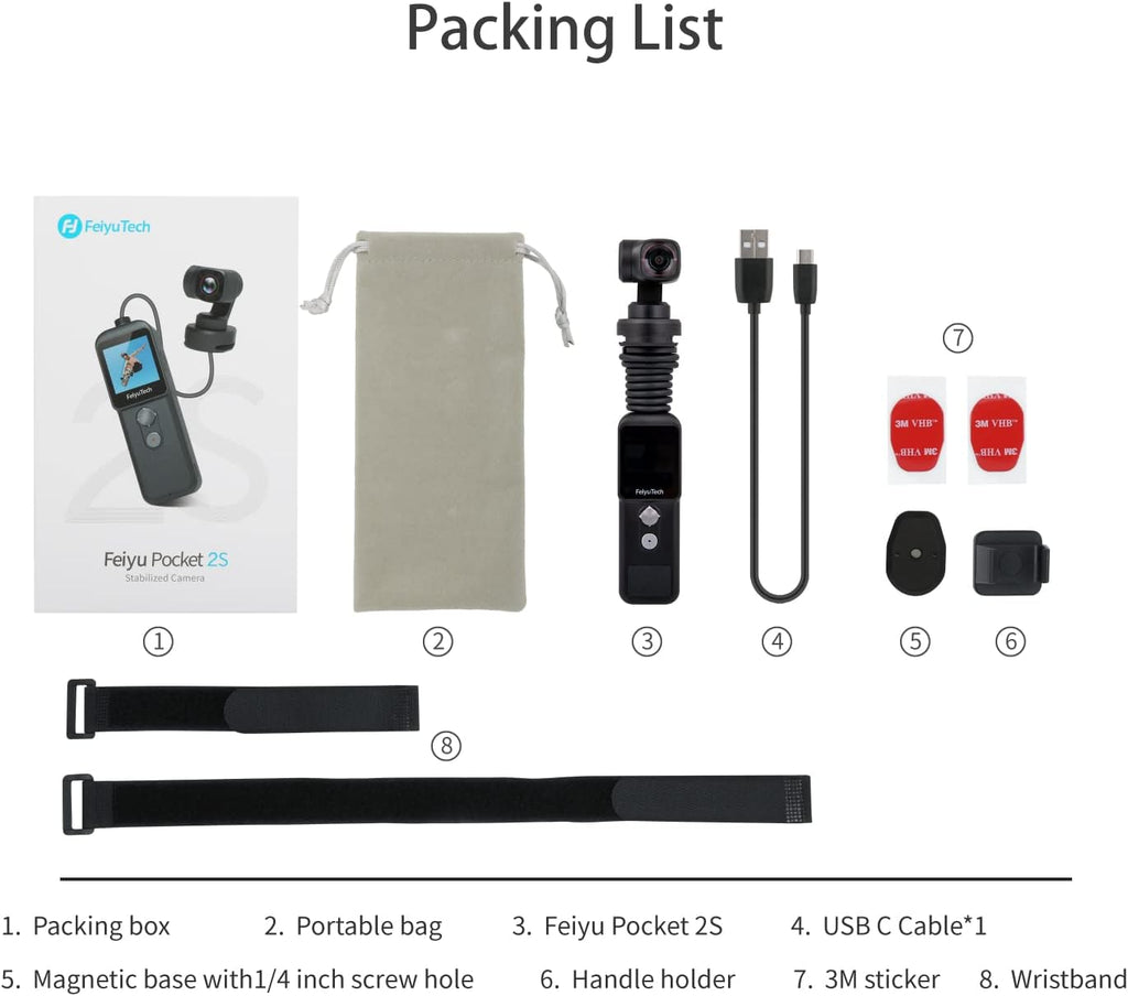 Wearable Action Camera 3-axis Stabilizer Gimbal 4K Video 130° Wide Angle J573