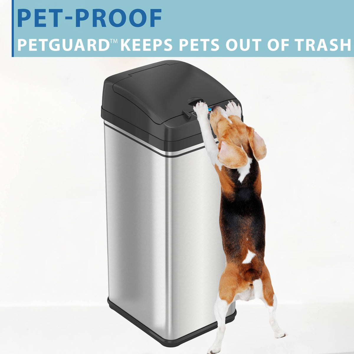 13 Gallon Stainless Steel Sensor Trash Can I34666