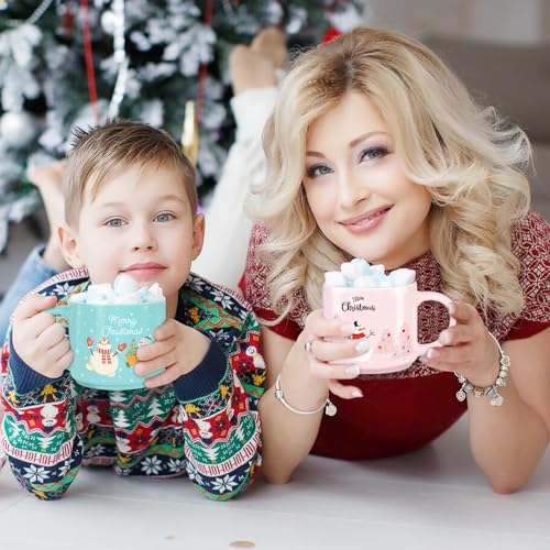 Set of 4 15.8 Oz Stackable Christmas Mugs with Stand R517