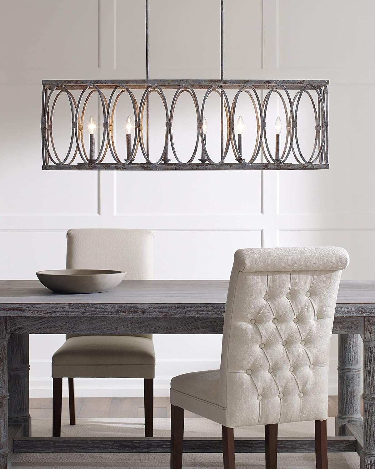 5-Light Outdoor Candle Drum Chandelier O82035