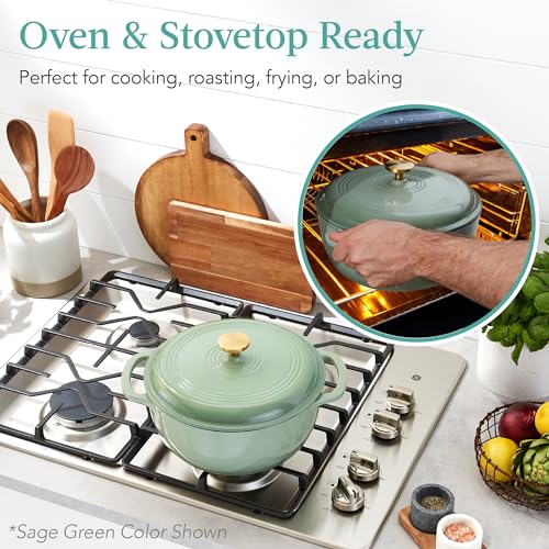6 Quart Enamel Cast-Iron Round Dutch Oven G4188