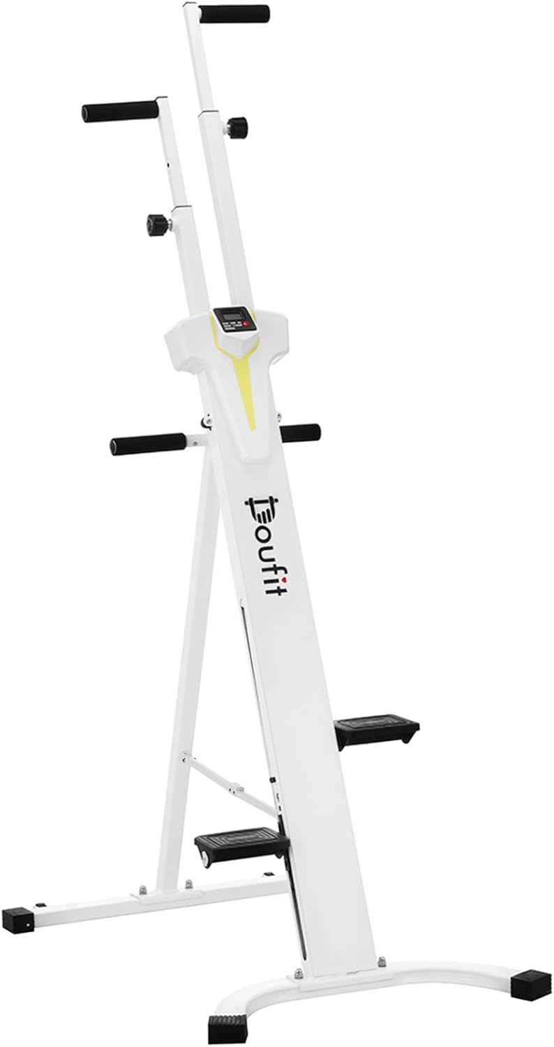 Folding Vertical Climber Exercise Machine with LCD Monitor B732