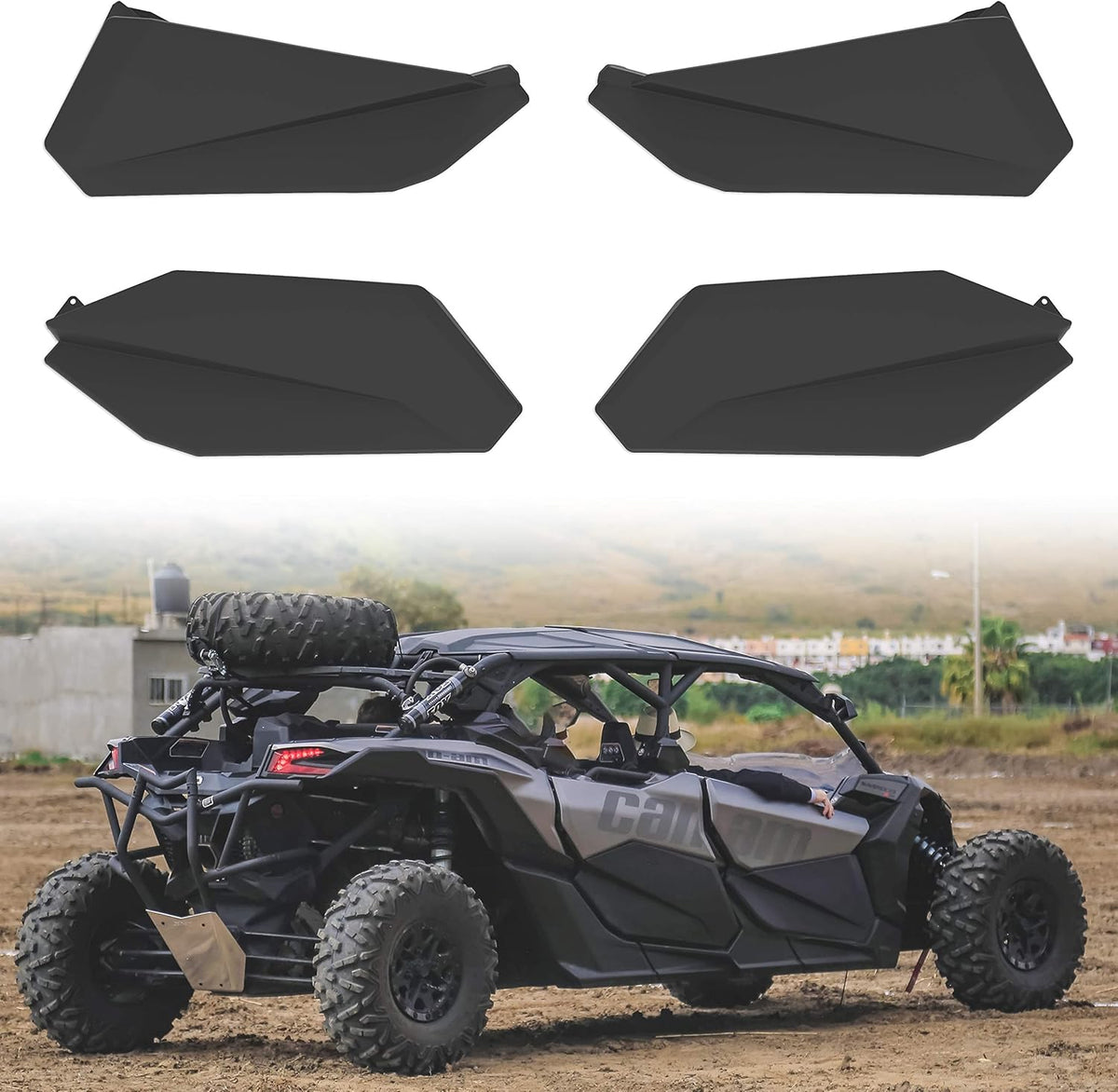 Lower Door Inserts Panels with Built-in Metal Frame (4 Doors, Front & Rear) N813