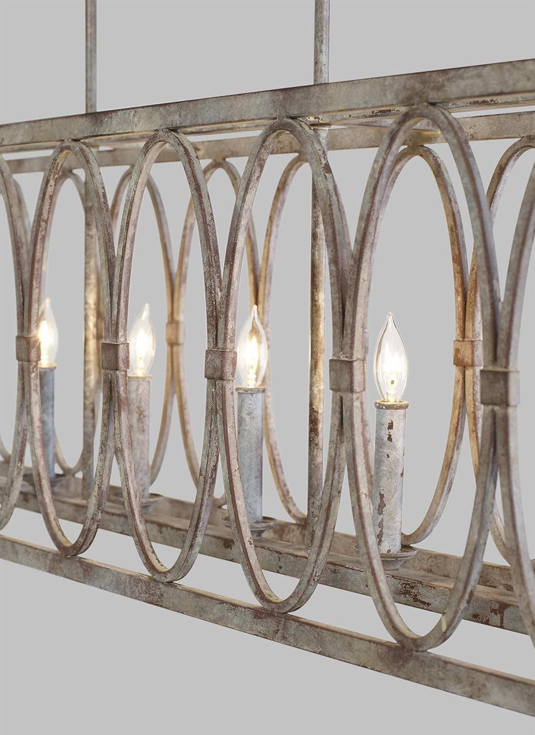 5-Light Outdoor Candle Drum Chandelier O82035