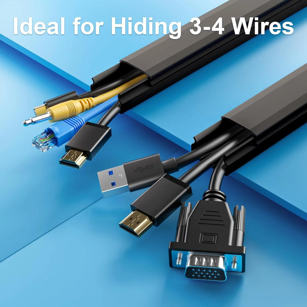 47In Black Cable Raceway for 4 Cords O480