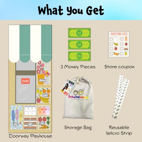 Cotton Canvas Kids Playhouse with Drawstring Bag O23436