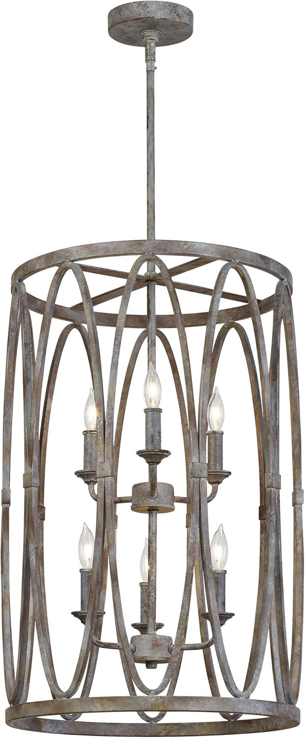 5-Light Outdoor Candle Drum Chandelier O82035