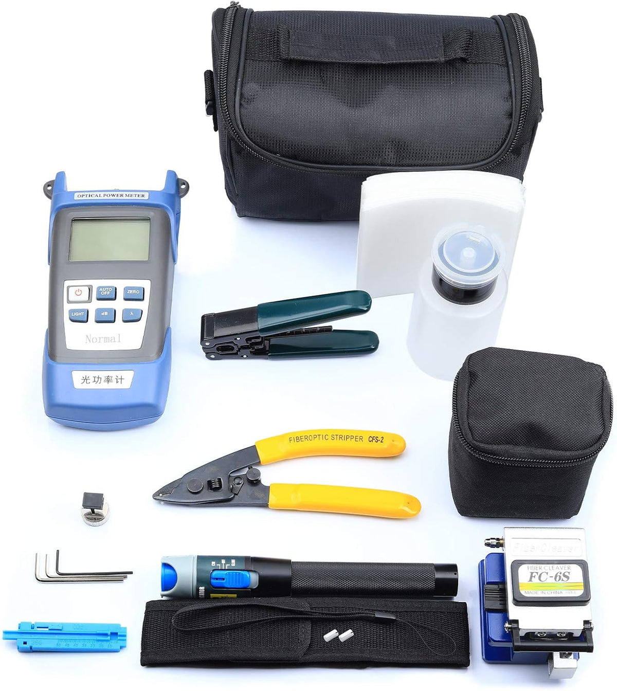 Fiber Optic Tool Kit with Power Meter and Visual Fault Locator O538707