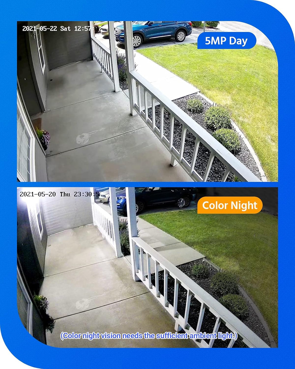 5MP PoE IP Turret Security Camera with Audio M6989