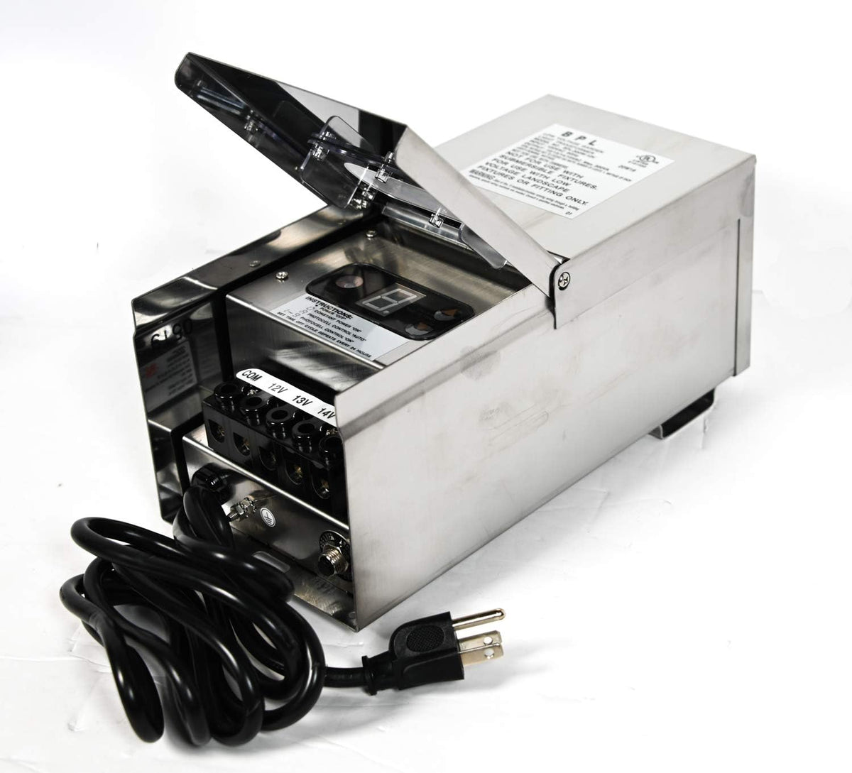 300W Multi Tap Low Voltage Landscape Lighting Transformer Stainless Steel H905012