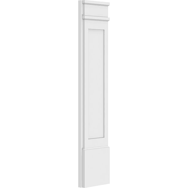 Flat Panel PVC Pilaster with Decorative Capital & Base (Pair) Y8102
