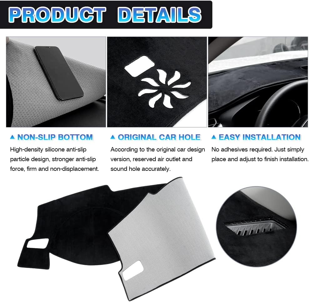 Custom Fit Dashboard Cover Mat Carpet Flannel Dash Cover Pad P8330