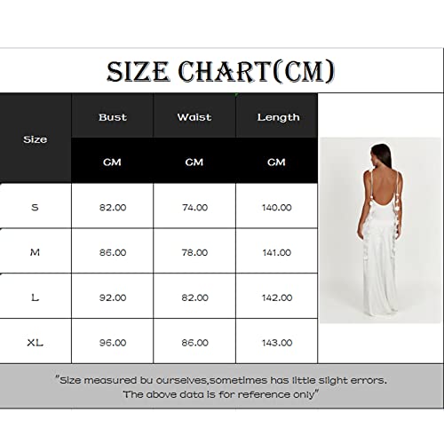 Women Backless Spaghetti Strap Maxi Dress Solid Color Bodycon Sleeveless Sling Dress L5738