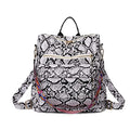 Grey Snake Print Backpack L941