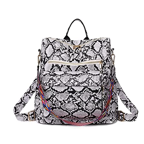 Grey Snake Print Backpack L941