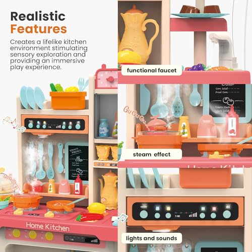 65-Piece Toy Kitchen Playset (Blue) I50004
