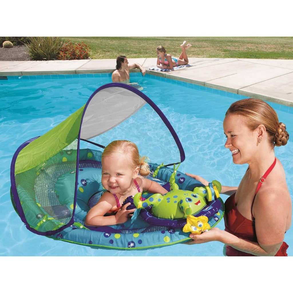 Baby Spring Float Pool Raft with Sun Canopy 2 Pack Z12559
