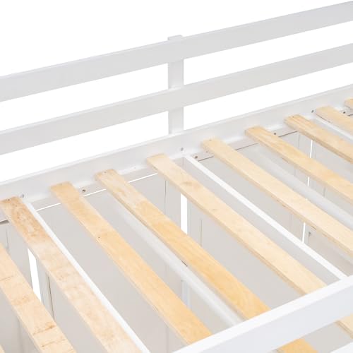 Twin Size Solid Wood Loft Bed with Storage L760633