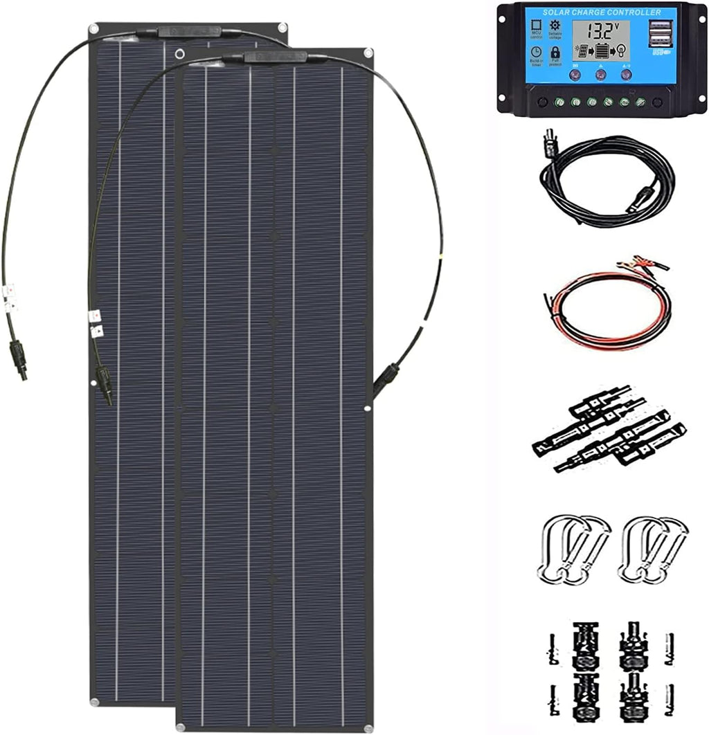 2pcs 200W Monocrystalline Flexible Solar Panel Kit G318