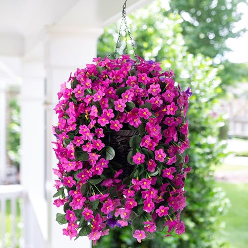 Faux Silk Hanging Flowers Plants Baskets K257