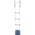 Two-Story Fire Escape Ladder, Steel, Anti-Slip, Black F394497